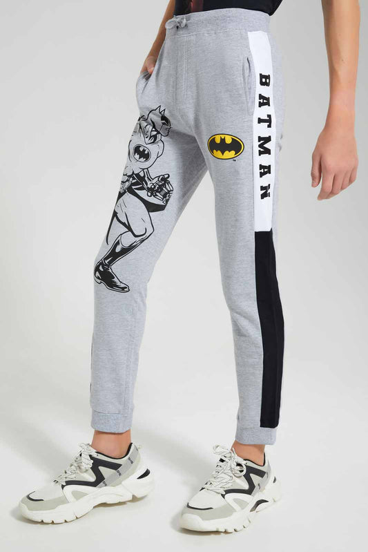 Redtag-Grey-Batman-Jogger-BSR-Joggers,-Category:Joggers,-CHR,-Colour:Grey,-Deals:New-In,-Filter:Senior-Boys-(9-to-14-Yrs),-New-In-BSR-APL,-Non-Sale,-S22D,-Section:Boys-(0-to-14Yrs)-Senior-Boys-9 to 14 Years