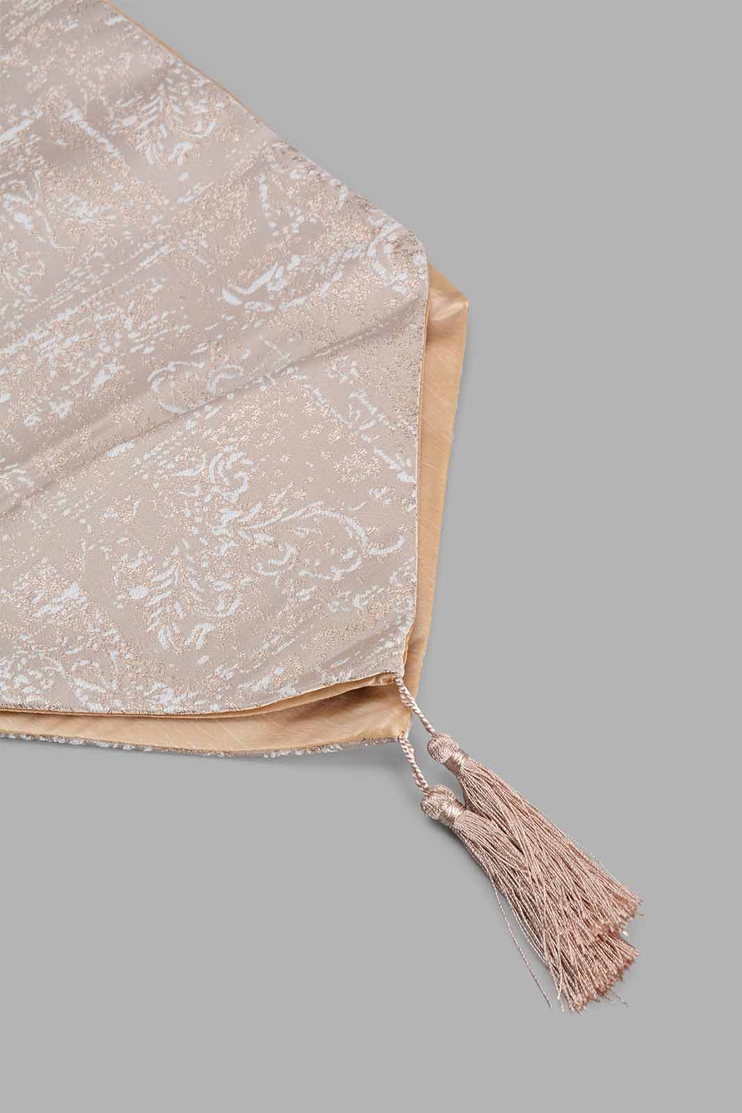 Beige Jacquard Table Runner