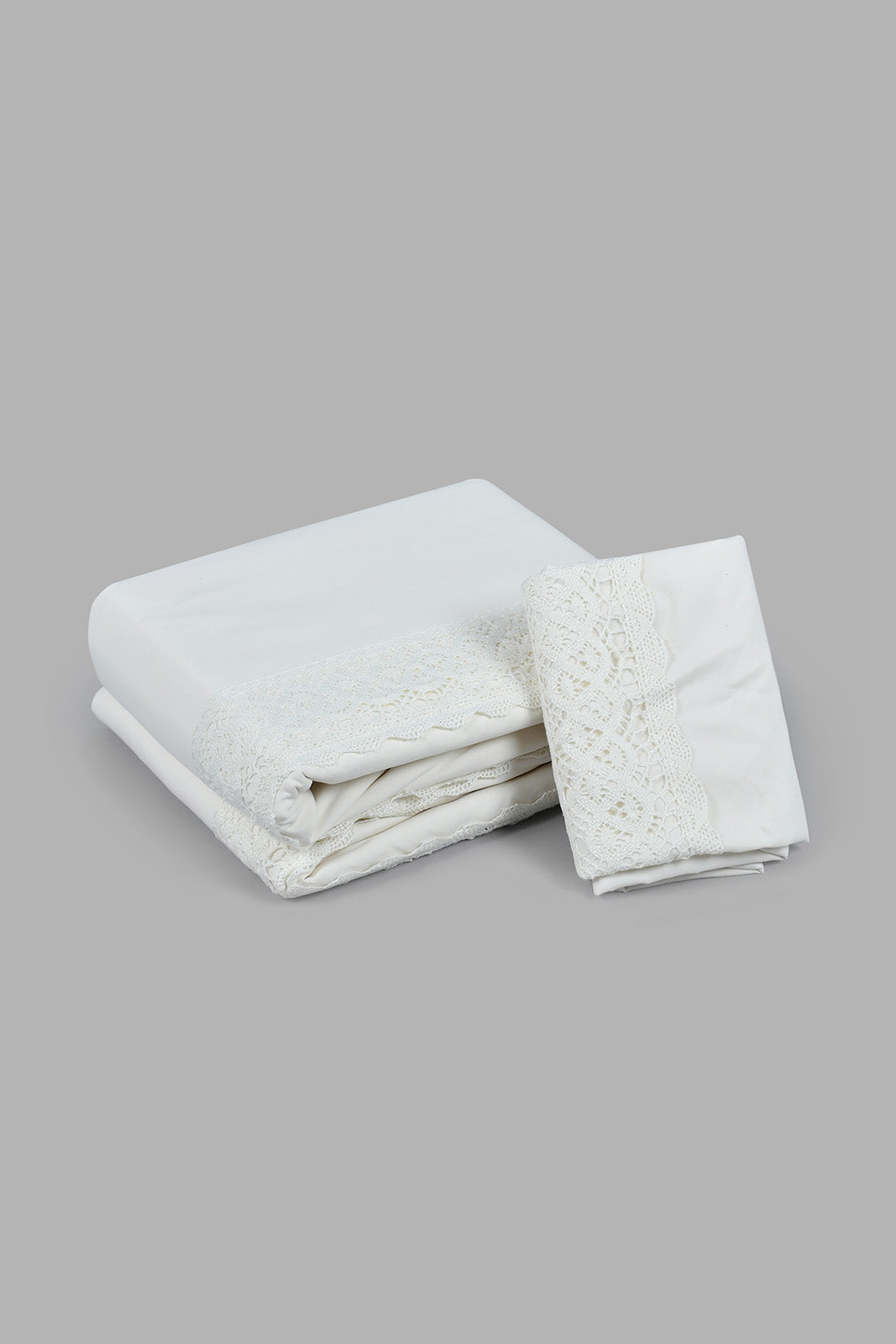 Redtag-Ivory-2-Pieces-Duvet-Cover-Set-With-Lace-(Single-Size)-Category:Duvet-Covers,-Colour:Ivory,-Filter:Home-Bedroom,-HMW-BED-Duvet-Covers,-LEGACY,-New-In,-New-In-HMW-BED,-Non-Sale,-S22C,-Section:Homewares-Home-Bedroom-