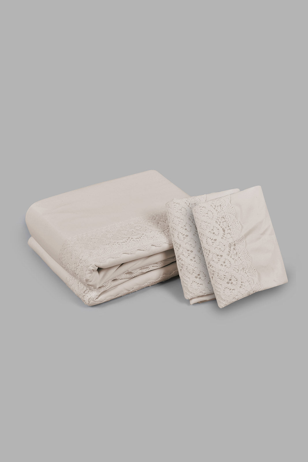 Redtag-Beige-3-Pieces-Duvet-Cover-Set-With-Lace-(Double-Size)-Category:Duvet-Covers,-Colour:Beige,-Filter:Home-Bedroom,-HMW-BED-Duvet-Covers,-LEGACY,-New-In,-New-In-HMW-BED,-Non-Sale,-S22C,-Section:Homewares-Home-Bedroom-