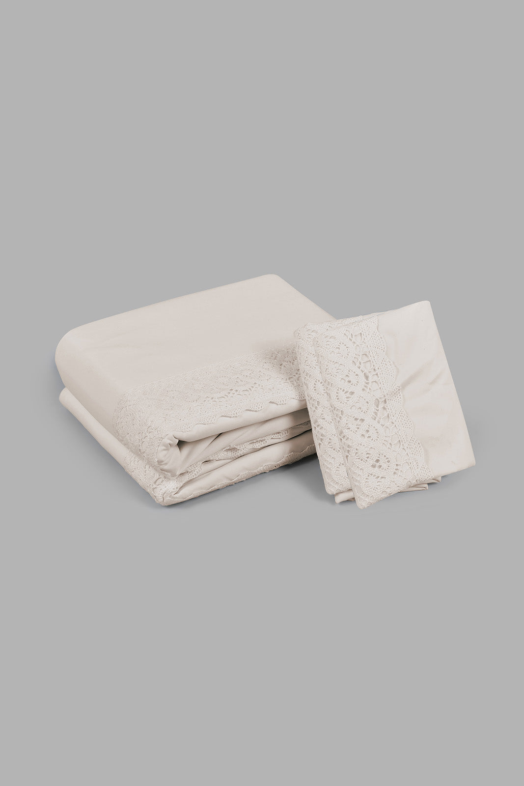 Redtag-Beige-3-Pieces-Duvet-Cover-Set-With-Lace
(King-Size)-Category:Duvet-Covers,-Colour:Beige,-Filter:Home-Bedroom,-HMW-BED-Duvet-Covers,-LEGACY,-New-In,-New-In-HMW-BED,-Non-Sale,-S22C,-Section:Homewares-Home-Bedroom-