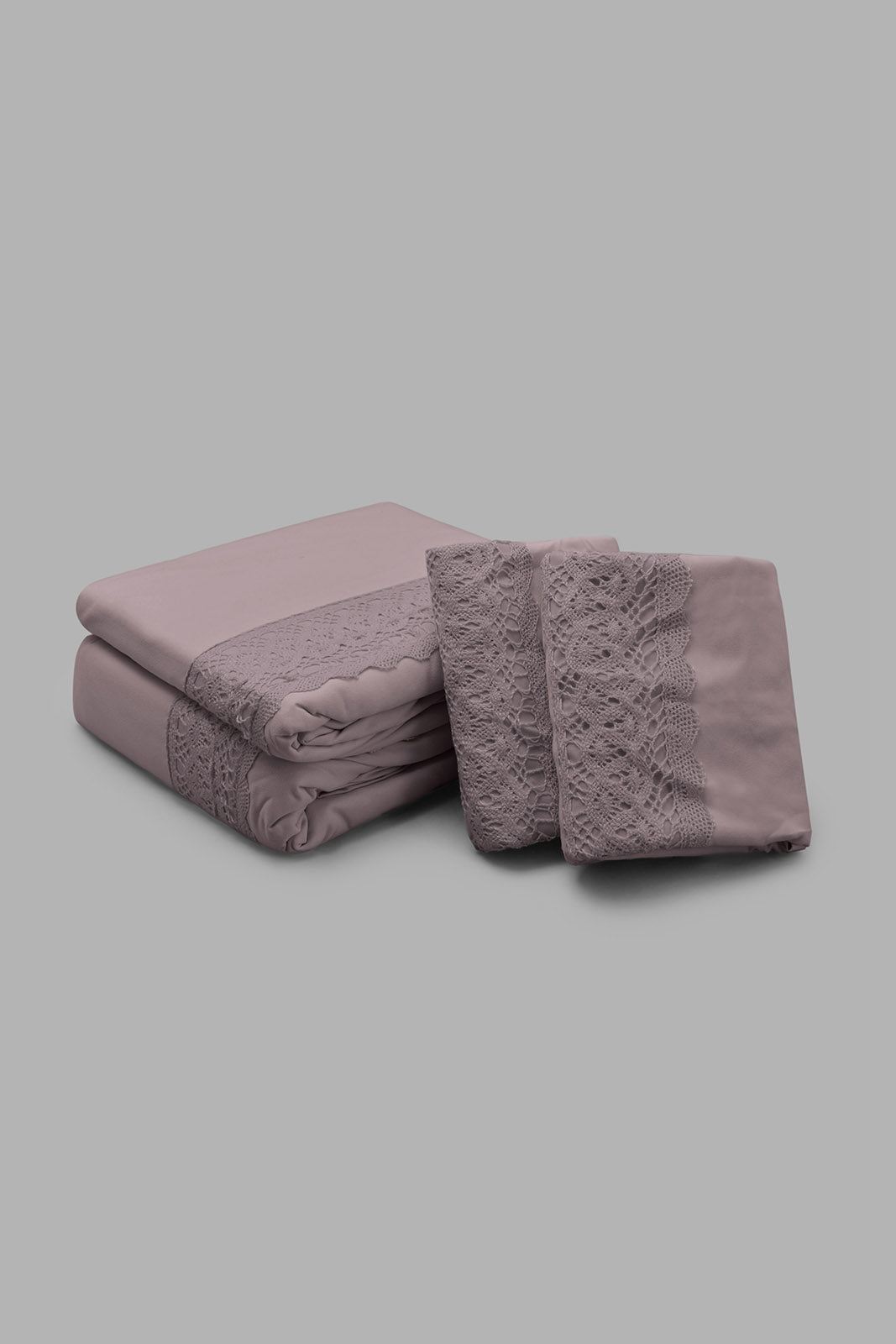 Redtag-Purple-3-Pieces-Duvet-Cover-Set-With-Lace-(Double-Size)-Category:Duvet-Covers,-Colour:Purple,-Filter:Home-Bedroom,-HMW-BED-Duvet-Covers,-New-In,-New-In-HMW-BED,-Non-Sale,-S22C,-Section:Homewares-Home-Bedroom-