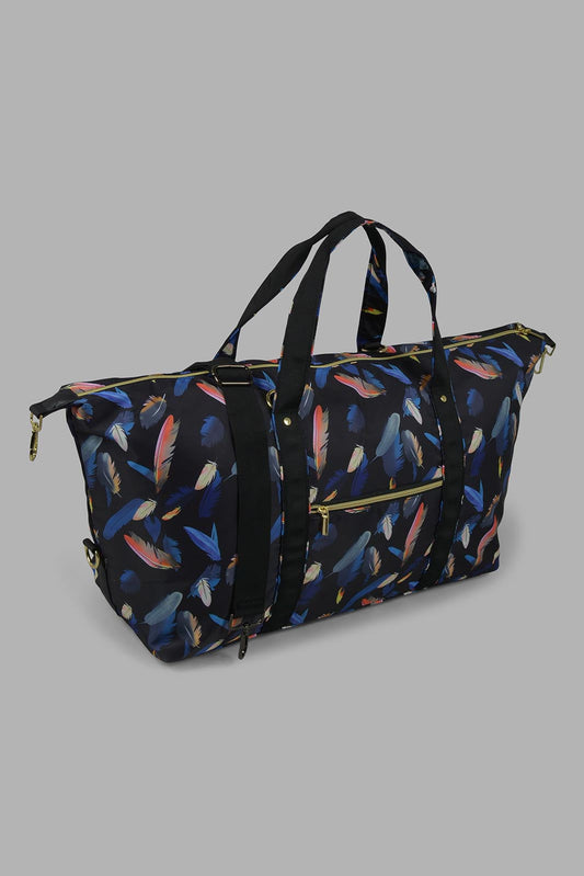 Redtag-Feather-Prints-Duffel-Bag-Category:Bags,-Colour:Assorted,-Filter:Travel-Accessories,-LUG-Bags,-New-In,-New-In-LUG-ACC,-Non-Sale,-Section:Travel,-W22O-Travel-Accessories-