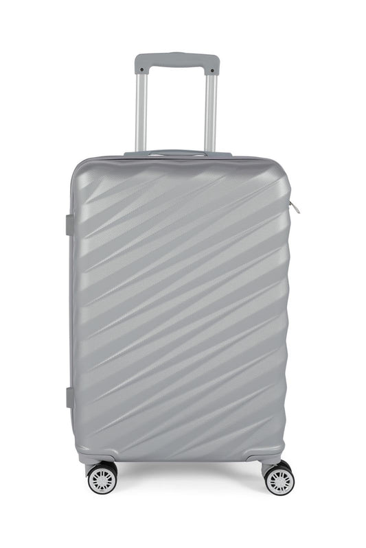 Redtag-Silver-Color-Hard-Abs-Trolley-Lugage-(24-Inch)-Category:Luggage-Trolleys,-Colour:Silver,-Deals:New-In,-Dept:Home,-Filter:Travel-Accessories,-LUG-Luggage-Trolleys,-New-In-LUG-ACC,-Non-Sale,-Section:Homewares,-W22O-Travel-Accessories-