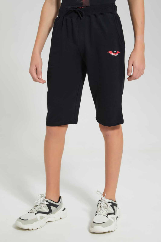 Redtag-Black-Batman-Active-Short-BSR-Shorts,-Category:Shorts,-CHR,-Colour:Black,-Deals:New-In,-Filter:Senior-Boys-(9-to-14-Yrs),-New-In-BSR-APL,-Non-Sale,-S22D,-Section:Boys-(0-to-14Yrs)-Senior-Boys-9 to 14 Years