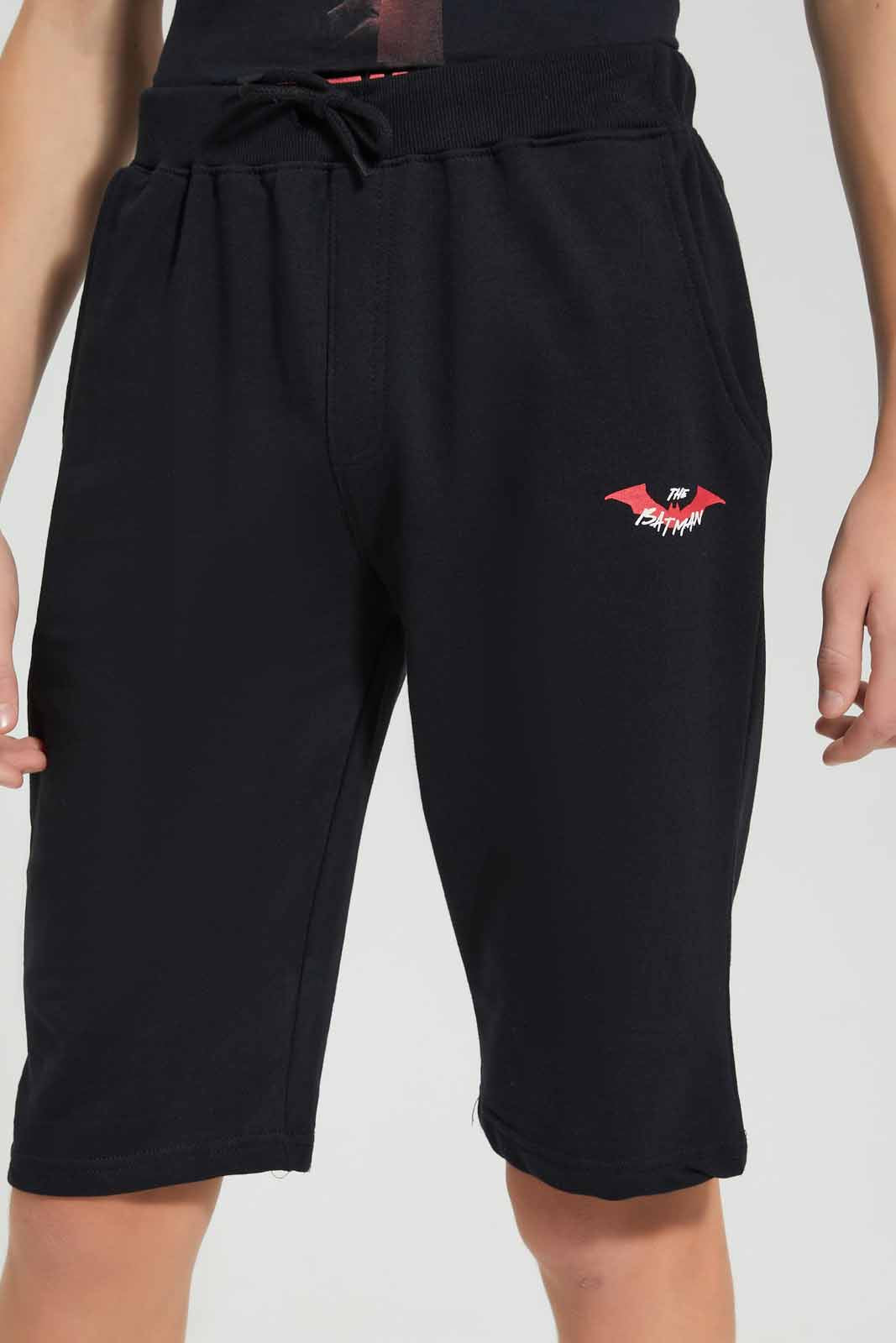 Redtag-Black-Batman-Active-Short-BSR-Shorts,-Category:Shorts,-CHR,-Colour:Black,-Deals:New-In,-Filter:Senior-Boys-(9-to-14-Yrs),-New-In-BSR-APL,-Non-Sale,-S22D,-Section:Boys-(0-to-14Yrs)-Senior-Boys-9 to 14 Years