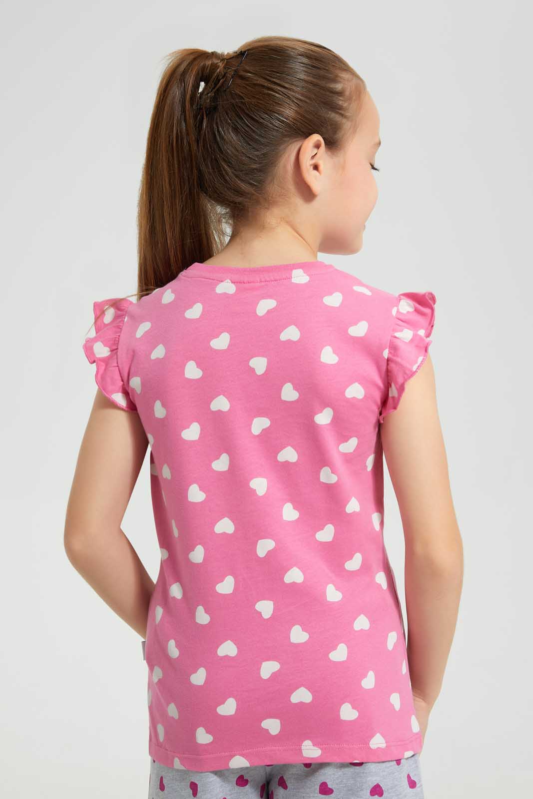 Redtag-Pink-Daisy-Duck-T-Shirt-Bundle,-Category:T-Shirts,-Colour:Pink,-Deals:4-For-90,-Filter:Girls-(2-to-8-Yrs),-Girls-T-Shirts,-S22C,-Section:Girls-(0-to-14Yrs),-TBL-Girls-2 to 8 Years