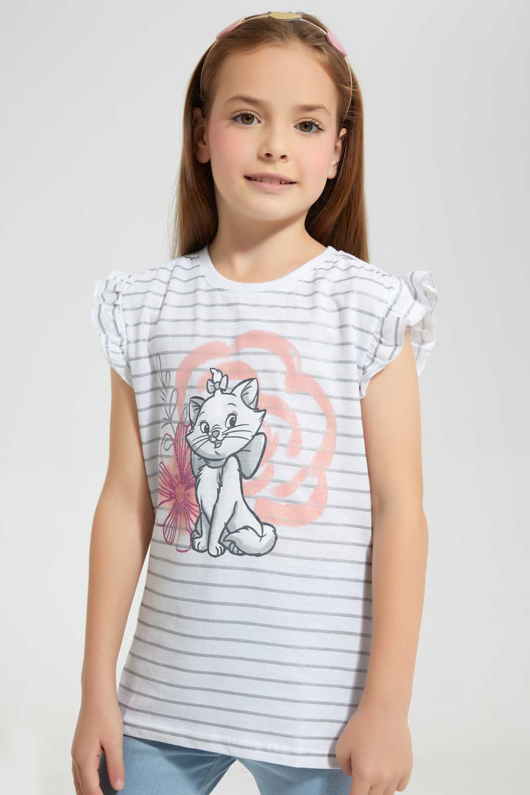 Redtag-White-Marie-T-Shirt-Bundle,-Category:T-Shirts,-CHR,-Colour:White,-Deals:4-For-90,-Filter:Girls-(2-to-8-Yrs),-Girls-T-Shirts,-NDAY,-S22C,-Section:Girls-(0-to-14Yrs),-TBL-Girls-2 to 8 Years