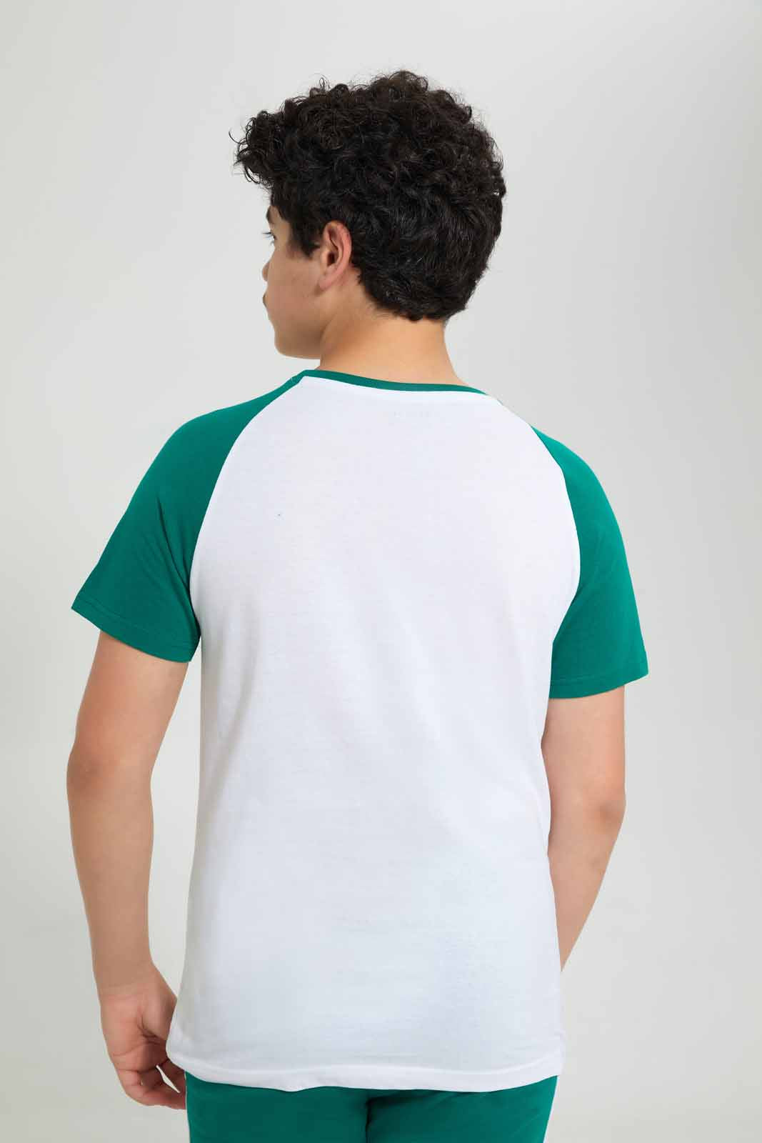 Redtag-White-Raglan-T-Shirt-Raglan-T-Shirts-Senior-Boys-9 to 14 Years