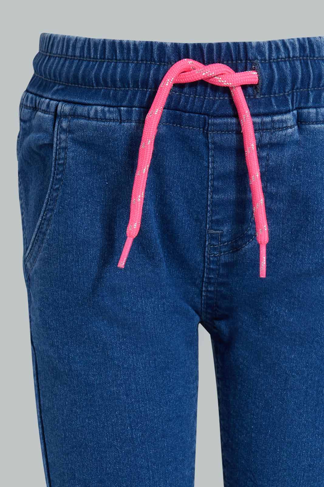 Redtag-Dark-Wash-Girls-Jogger-Category:Jeans,-Colour:Dark-Wash,-Deals:New-In,-Filter:Girls-(2-to-8-Yrs),-GIR-Jeans,-New-In-GIR-APL,-Non-Sale,-S22D,-Section:Girls-(0-to-14Yrs),-TBL-Girls-2 to 8 Years
