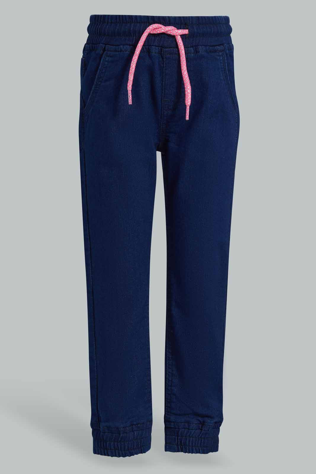 Redtag-Indigo-Wash-Girls-Jogger-Category:Jeans,-Colour:Indigo,-Deals:New-In,-Filter:Girls-(2-to-8-Yrs),-GIR-Jeans,-New-In-GIR-APL,-Non-Sale,-S22D,-Section:Girls-(0-to-14Yrs),-TBL-Girls-2 to 8 Years