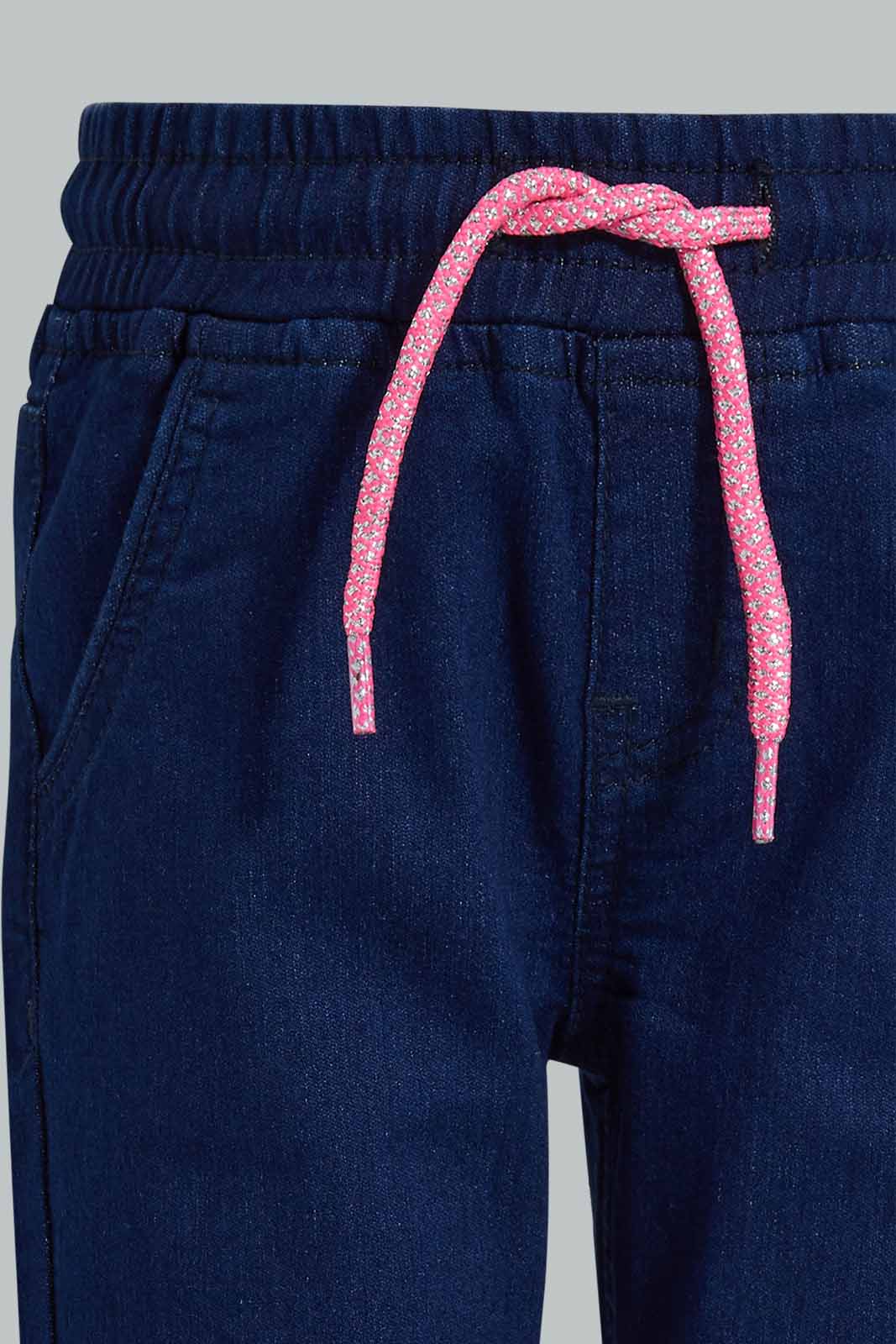 Redtag-Indigo-Wash-Girls-Jogger-Category:Jeans,-Colour:Indigo,-Deals:New-In,-Filter:Girls-(2-to-8-Yrs),-GIR-Jeans,-New-In-GIR-APL,-Non-Sale,-S22D,-Section:Girls-(0-to-14Yrs),-TBL-Girls-2 to 8 Years