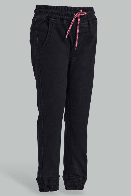 Redtag-Black-Girls-Jogger-Category:Jeans,-Colour:Black,-Deals:New-In,-Filter:Girls-(2-to-8-Yrs),-GIR-Jeans,-New-In-GIR-APL,-Non-Sale,-S22D,-Section:Girls-(0-to-14Yrs),-TBL-Girls-2 to 8 Years