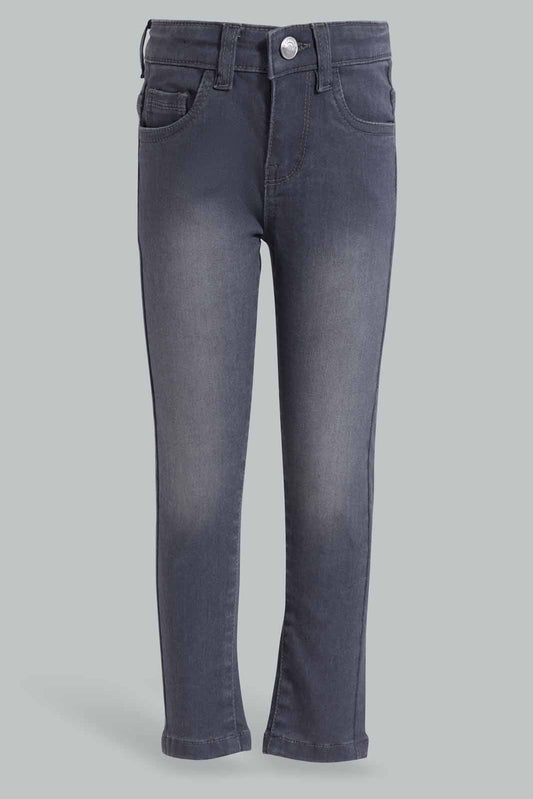 Redtag-Grey-Basic-5Pocket-Jean-Category:Jeans,-Colour:Grey,-Deals:New-In,-Filter:Girls-(2-to-8-Yrs),-GIR-Jeans,-New-In-GIR-APL,-Non-Sale,-S22D,-Section:Girls-(0-to-14Yrs),-TBL-Girls-2 to 8 Years