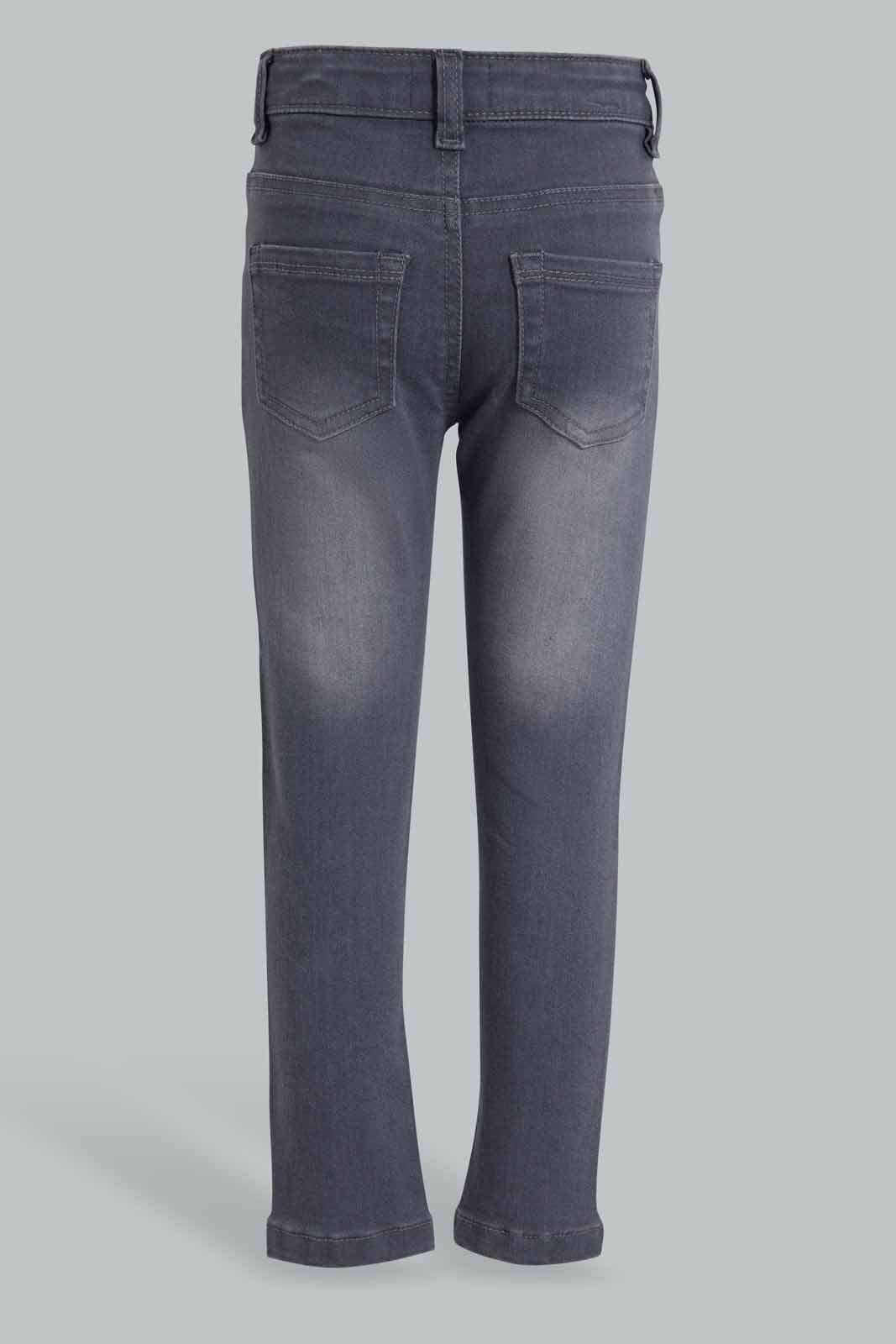 Redtag-Grey-Basic-5Pocket-Jean-Category:Jeans,-Colour:Grey,-Deals:New-In,-Filter:Girls-(2-to-8-Yrs),-GIR-Jeans,-New-In-GIR-APL,-Non-Sale,-S22D,-Section:Girls-(0-to-14Yrs),-TBL-Girls-2 to 8 Years