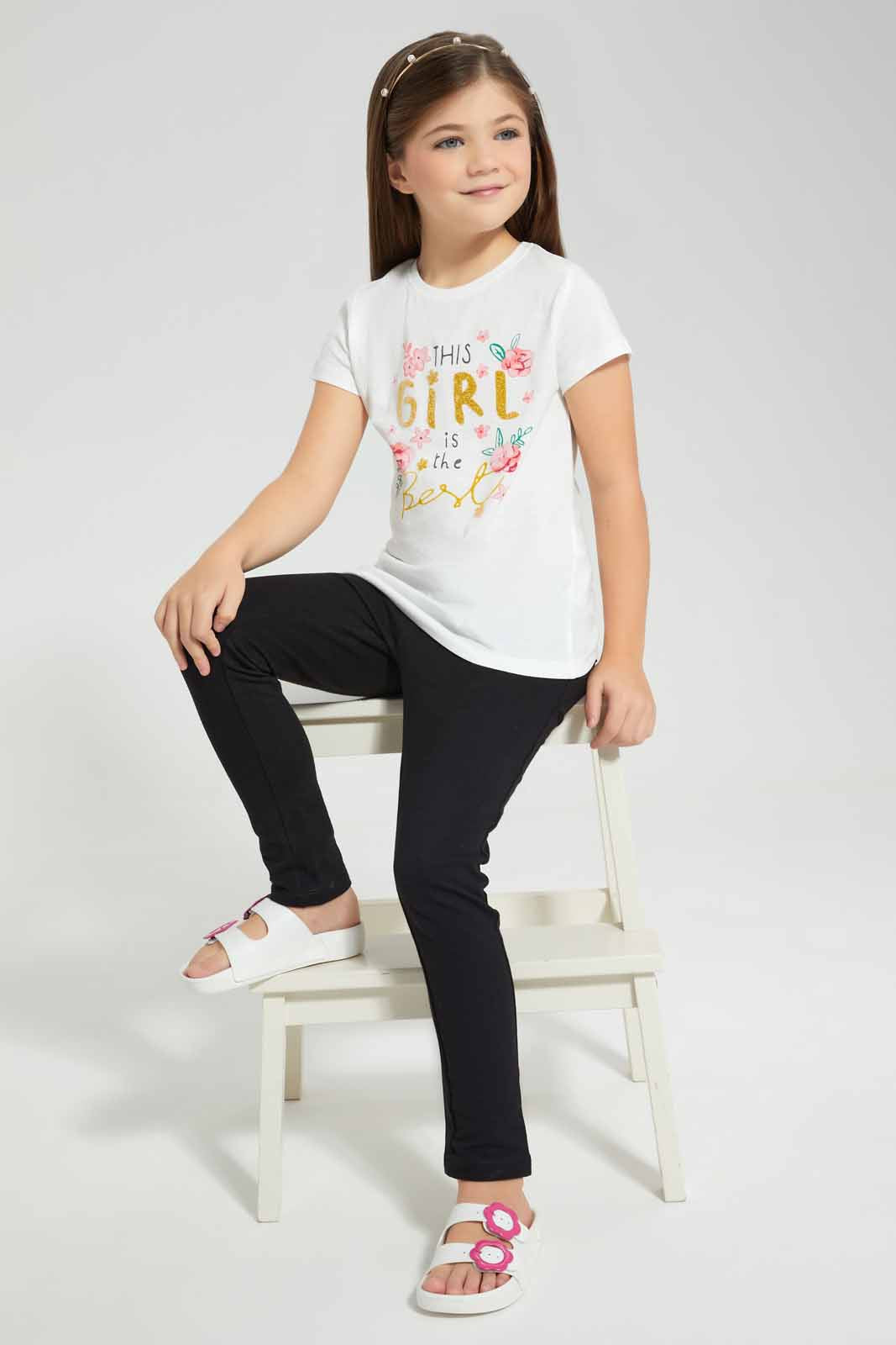 Redtag-Girls-T-Shirt-With-Sugar-Print-Category:T-Shirts,-Colour:Cream,-Deals:New-In,-Filter:Girls-(2-to-8-Yrs),-GIR-T-Shirts,-New-In-GIR-APL,-Non-Sale,-S22D,-Section:Girls-(0-to-14Yrs),-TBL-Girls-2 to 8 Years