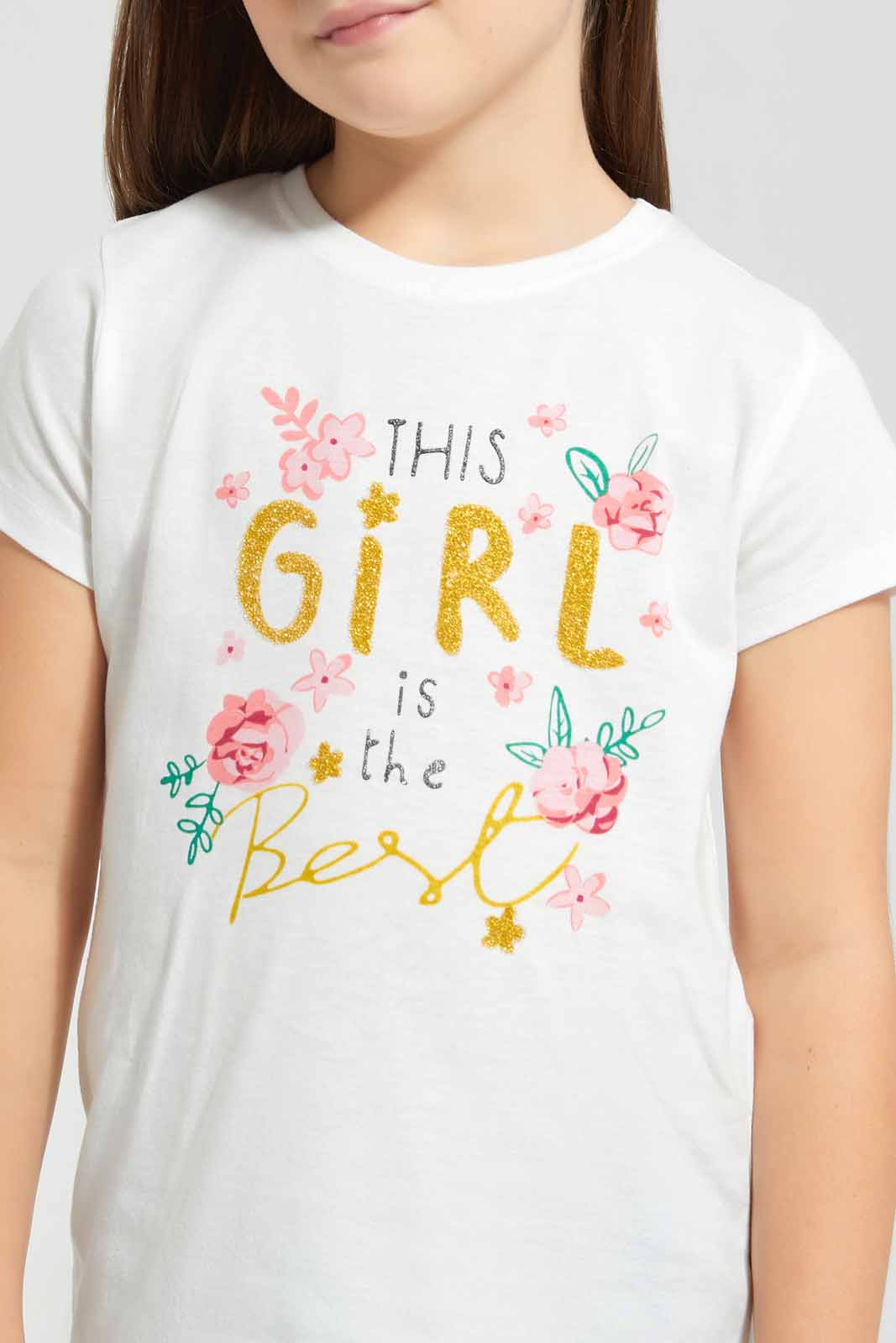 Redtag-Girls-T-Shirt-With-Sugar-Print-Category:T-Shirts,-Colour:Cream,-Deals:New-In,-Filter:Girls-(2-to-8-Yrs),-GIR-T-Shirts,-New-In-GIR-APL,-Non-Sale,-S22D,-Section:Girls-(0-to-14Yrs),-TBL-Girls-2 to 8 Years