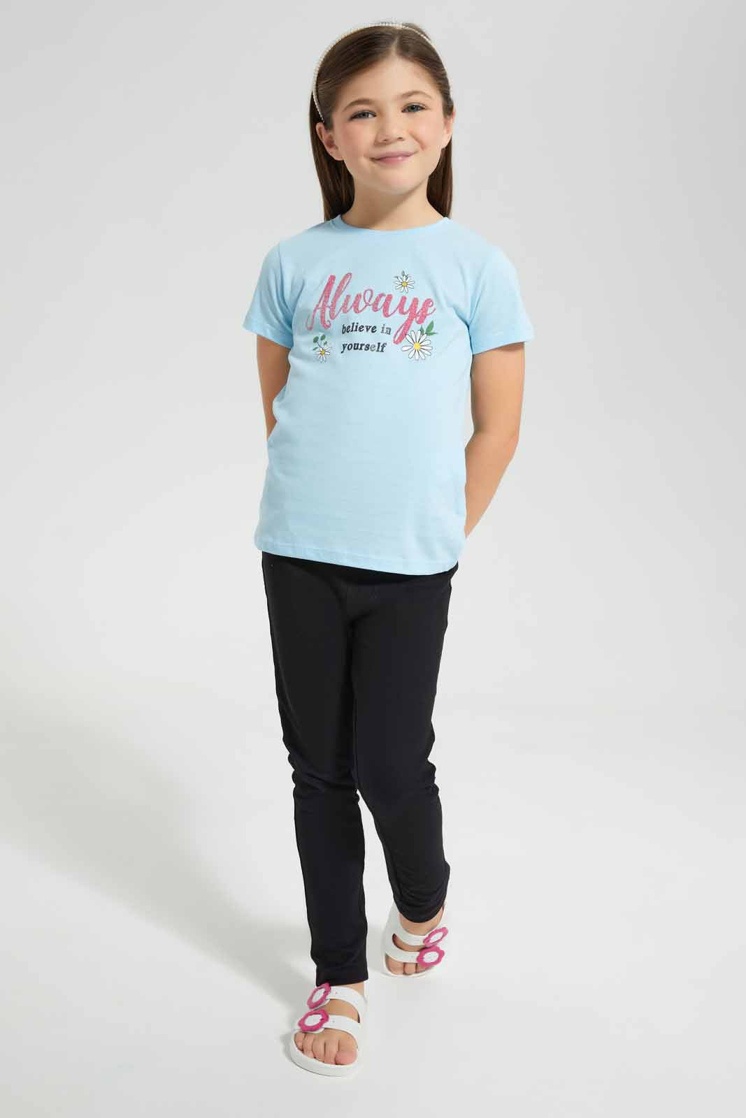 Redtag-Girls-T-Shirt-With-Sugar-Print-Category:T-Shirts,-Colour:Sky-Blue,-Deals:New-In,-Filter:Girls-(2-to-8-Yrs),-GIR-T-Shirts,-New-In-GIR-APL,-Non-Sale,-S22D,-Section:Girls-(0-to-14Yrs),-TBL-Girls-2 to 8 Years