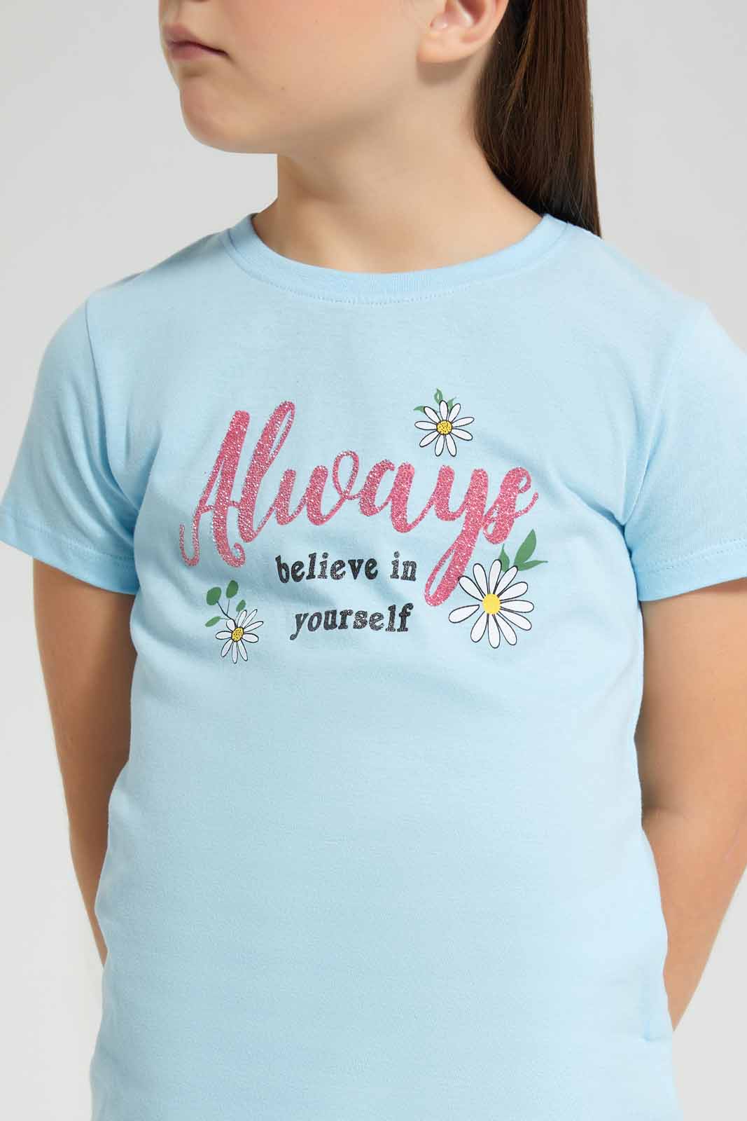 Redtag-Girls-T-Shirt-With-Sugar-Print-Category:T-Shirts,-Colour:Sky-Blue,-Deals:New-In,-Filter:Girls-(2-to-8-Yrs),-GIR-T-Shirts,-New-In-GIR-APL,-Non-Sale,-S22D,-Section:Girls-(0-to-14Yrs),-TBL-Girls-2 to 8 Years