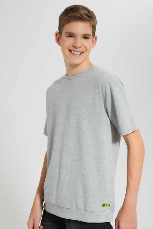 Redtag-Grey-Mel-Pique-Sweatshirt-BSR-Sweatshirts,-Category:Sweatshirts,-Colour:Grey,-Deals:2-For-90,-Filter:Senior-Boys-(9-to-14-Yrs),-New-In,-New-In-BSR,-S22D,-Section:Kidswear--