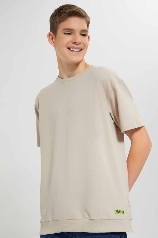 Redtag-Beige-Pique-Sweatshirt-BSR-Sweatshirts,-Category:Sweatshirts,-Colour:Beige,-Filter:Senior-Boys-(9-to-14-Yrs),-New-In,-New-In-BSR,-Non-Sale,-S22D,-Section:Kidswear--