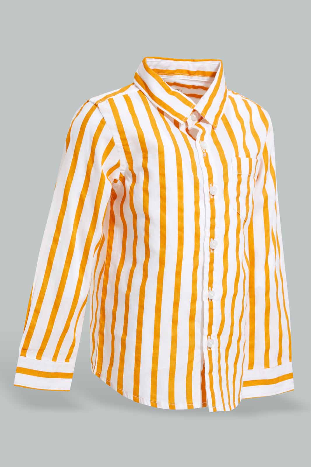 Redtag-Orange-Striped-Long-Sleeve-Shirt-Category:Shirts,-Colour:Orange,-Deals:New-In,-Filter:Infant-Boys-(3-to-24-Mths),-INB-Shirts,-New-In-INB-APL,-Non-Sale,-S22D,-Section:Boys-(0-to-14Yrs)-Infant-Boys-3 to 24 Months