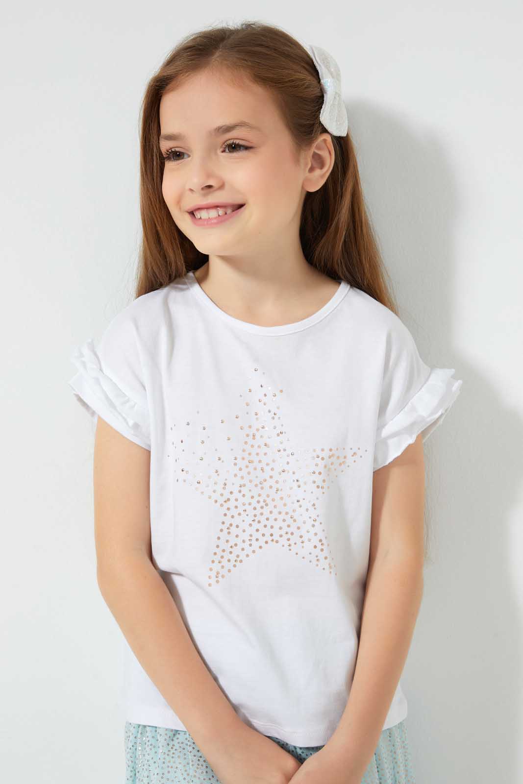 Redtag-Mint-Printed-Skirt-Set-Category:Sets,-Colour:Mint,-Festive,-Filter:Girls-(2-to-8-Yrs),-Girls-Sets,-Non-Sale,-S22C,-Section:Girls-(0-to-14Yrs)-Girls-2 to 8 Years
