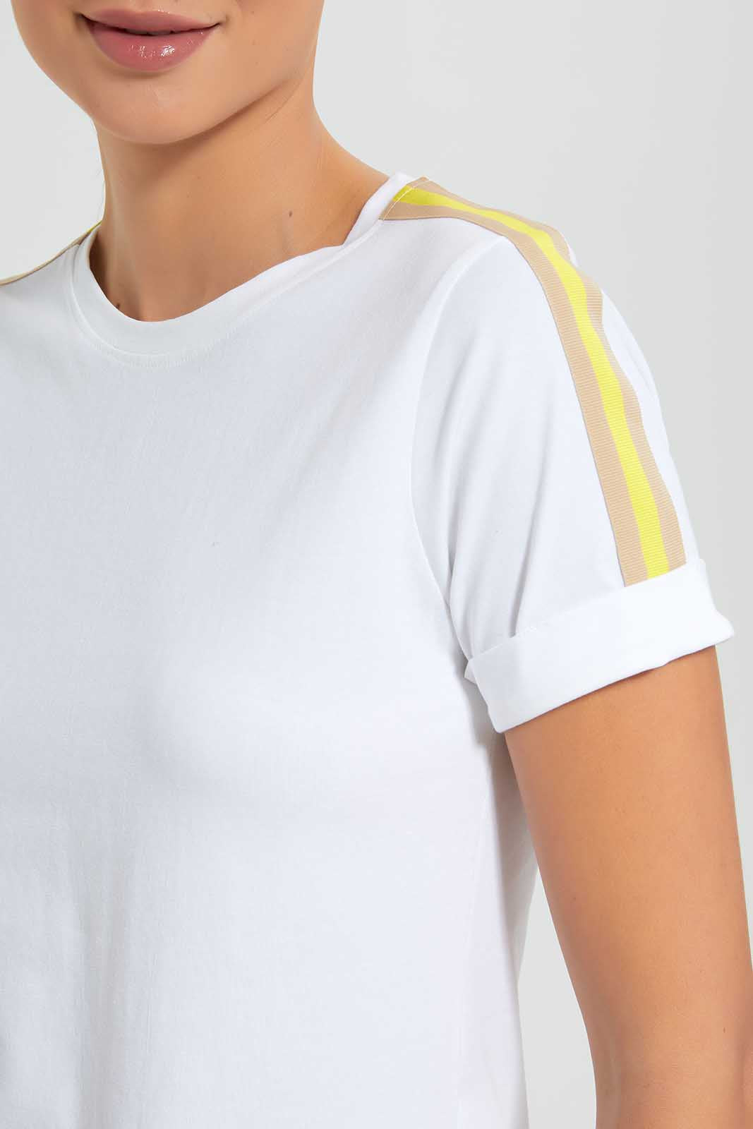 Redtag-White-T-Shirt-Category:T-Shirts,-Colour:White,-Deals:New-In,-Filter:Women's-Clothing,-LDC,-LDC-T-Shirts,-New-In-LDC,-Non-Sale,-Section:Women,-W22O-Women's-