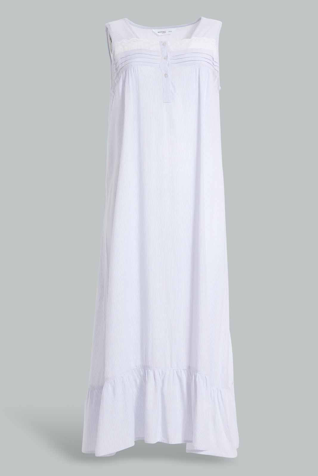 Redtag-Blue-Printed-Nightgown-Category:Nightgowns,-Colour:Blue,-Deals:New-In,-Filter:Women's-Clothing,-New-In-Women-APL,-Non-Sale,-S22D,-Section:Women,-Women-Nightgowns--