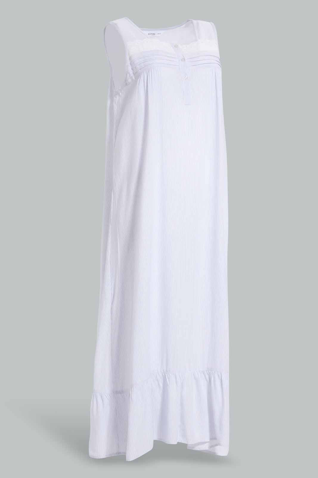 Redtag-Blue-Printed-Nightgown-Category:Nightgowns,-Colour:Blue,-Deals:New-In,-Filter:Women's-Clothing,-New-In-Women-APL,-Non-Sale,-S22D,-Section:Women,-Women-Nightgowns--