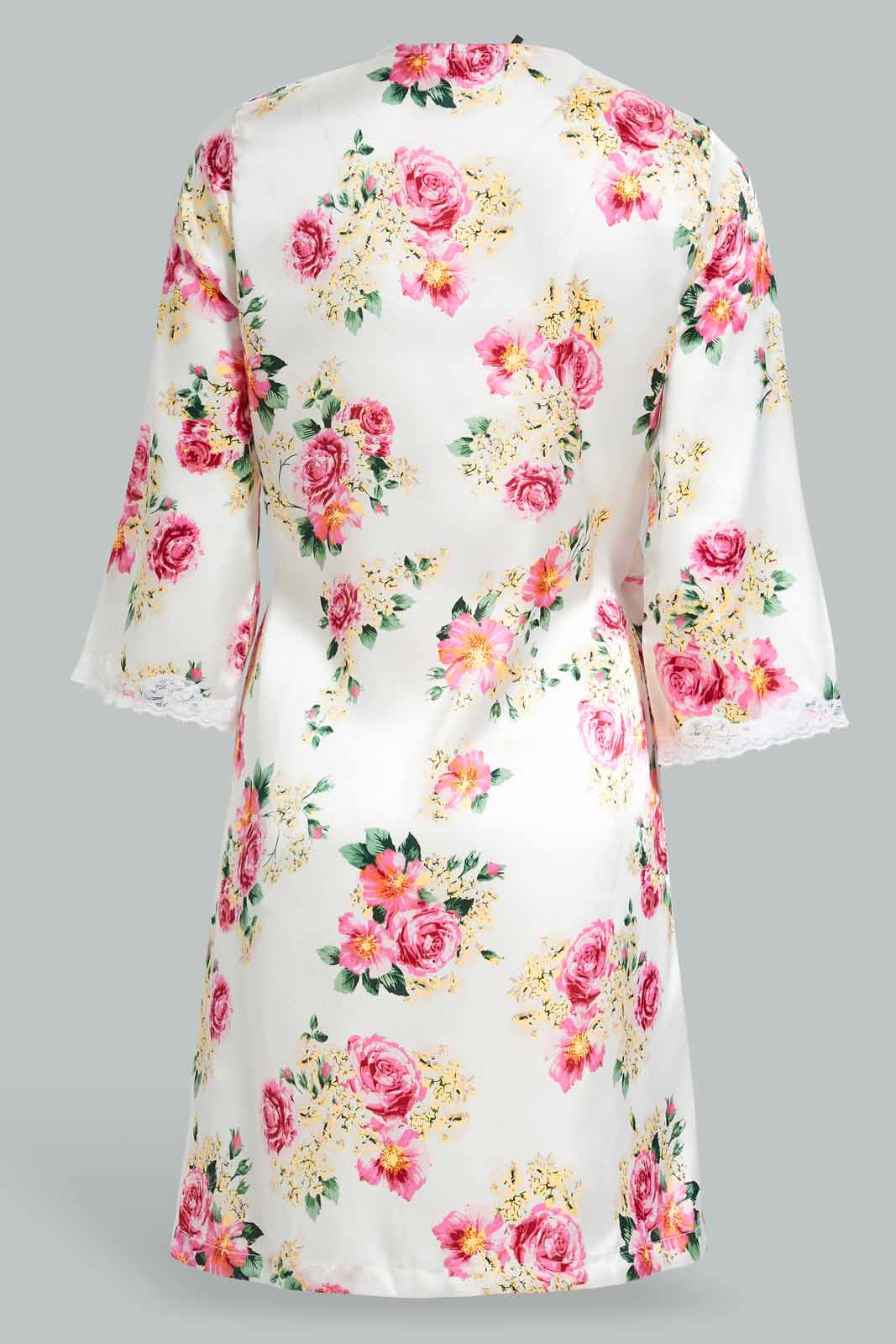 Redtag-Ivory-Printed-Satin-Bridal-Robe-Category:Chemises,-Colour:Ivory,-Deals:New-In,-Filter:Women's-Clothing,-New-In-Women,-Non-Sale,-S22D,-Section:Women,-Women-Chemises--