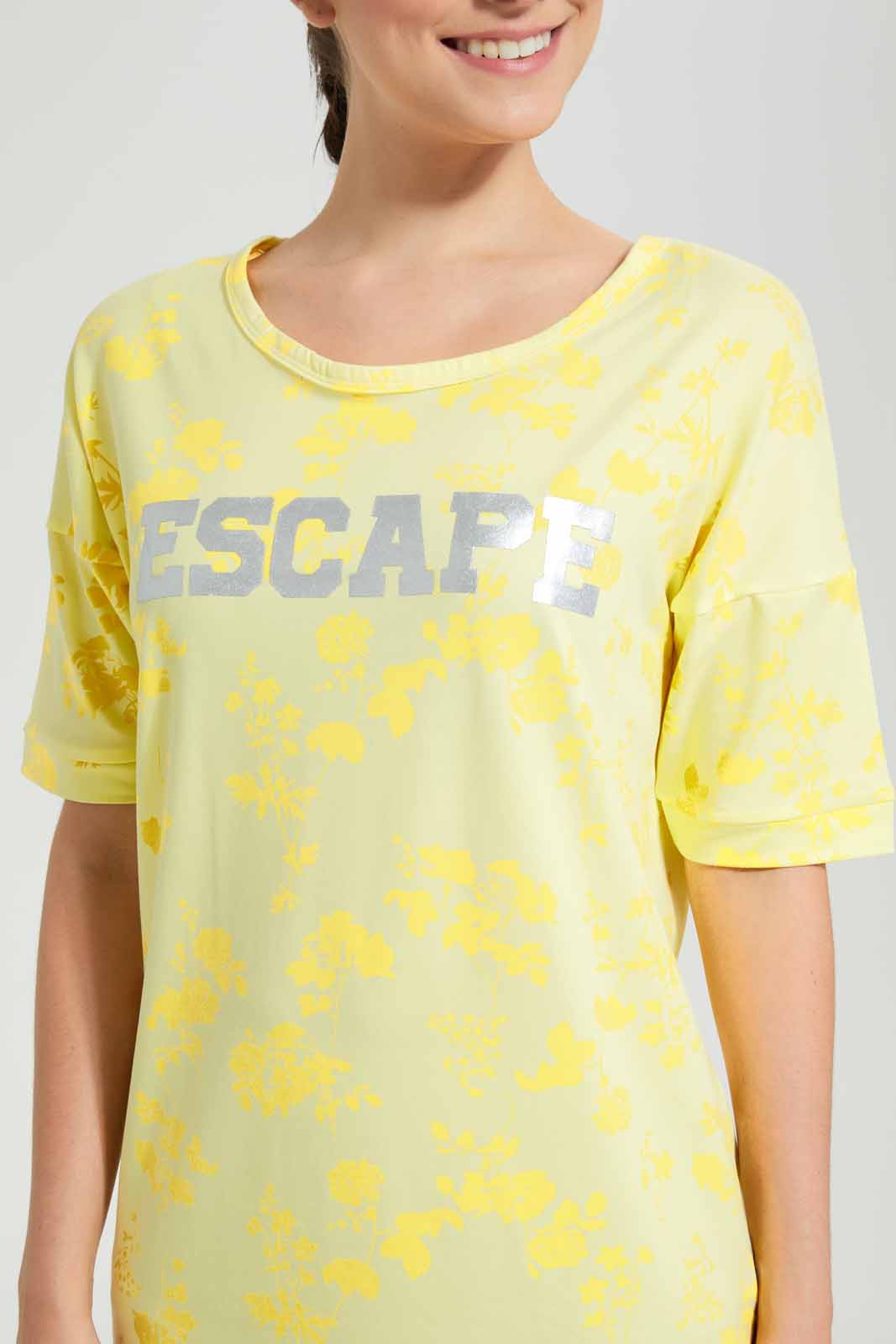 Redtag-Pink-Printed-Nightshirt-Category:Nightshirts,-Colour:Apricot,-Deals:New-In,-Filter:Women's-Clothing,-New-In-Women,-Non-Sale,-S22D,-Section:Women,-Women-Nightshirts--