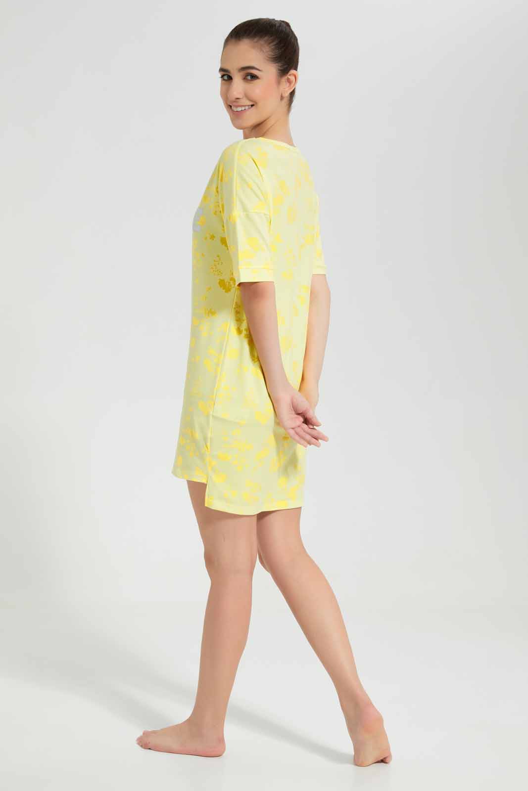 Redtag-Pink-Printed-Nightshirt-Category:Nightshirts,-Colour:Apricot,-Deals:New-In,-Filter:Women's-Clothing,-New-In-Women,-Non-Sale,-S22D,-Section:Women,-Women-Nightshirts--