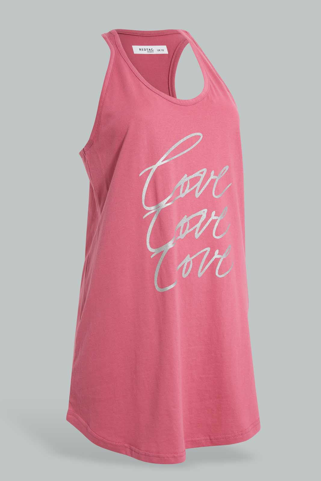 Redtag-Pink-Sleeveless-Nightshirt-Nightshirts-Women's-