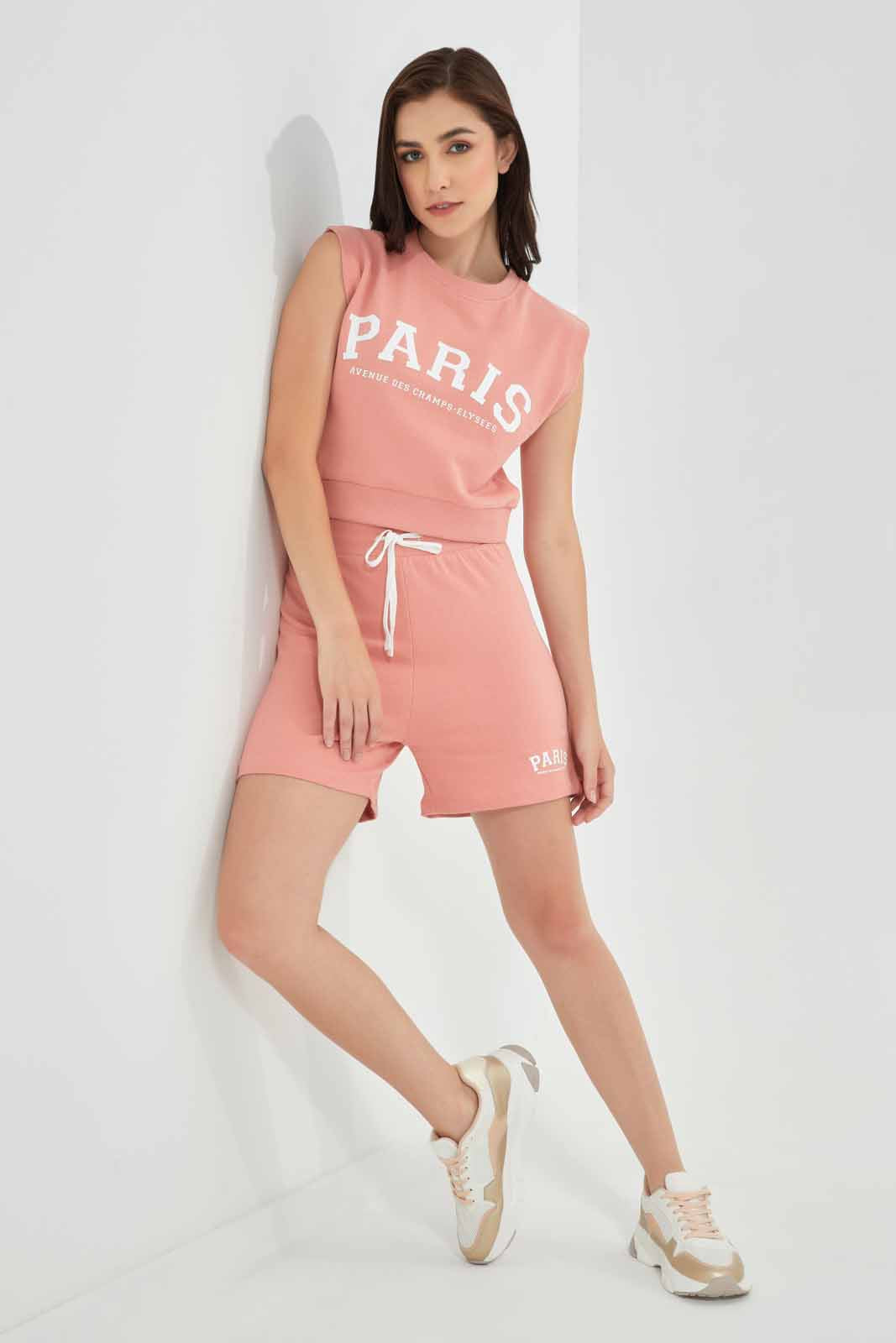 Redtag-Dusty-Pink-Cotton-T-Shirt-With-Placement-Print-Category:Sweatshirts,-Colour:Apricot,-Deals:New-In,-Filter:Women's-Clothing,-New-In-Women,-Non-Sale,-S22D,-Section:Women,-Women-Sweatshirts-Women's-