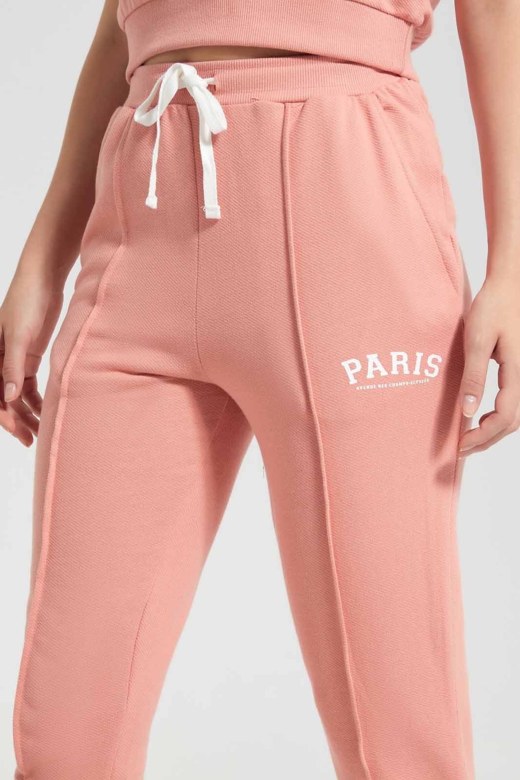 Redtag-Dusty-Pink-Cotton-Jogger-With-Placement-Print-Category:Joggers,-Colour:Apricot,-Deals:New-In,-Filter:Women's-Clothing,-New-In-Women,-Non-Sale,-S22D,-Section:Women,-Women-Joggers-Women's-