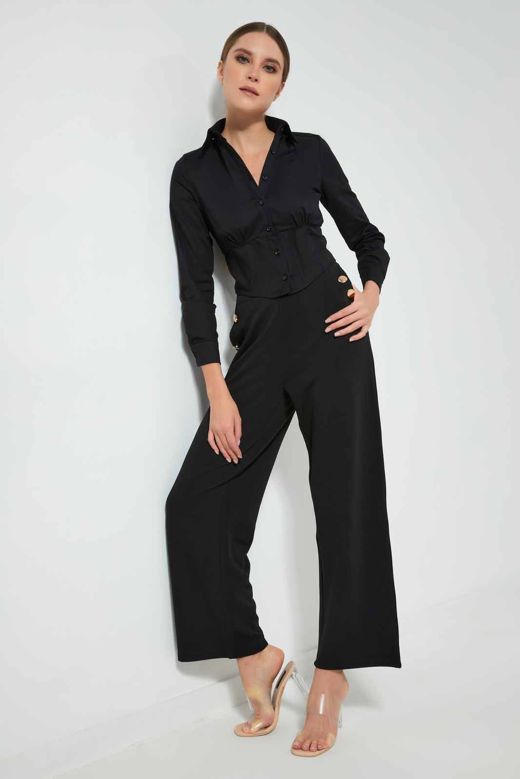 Redtag-Assorted-Button-Front-Collared-Blouse-Long-Sleeve-Blouses-Women's-
