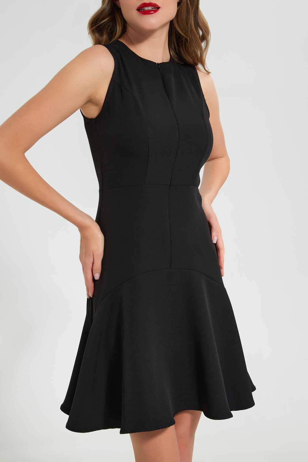 Redtag-Assorted-Sleeveless-Gathered-Bottom-Hem-Dress-Cropped-Tops-Women's-