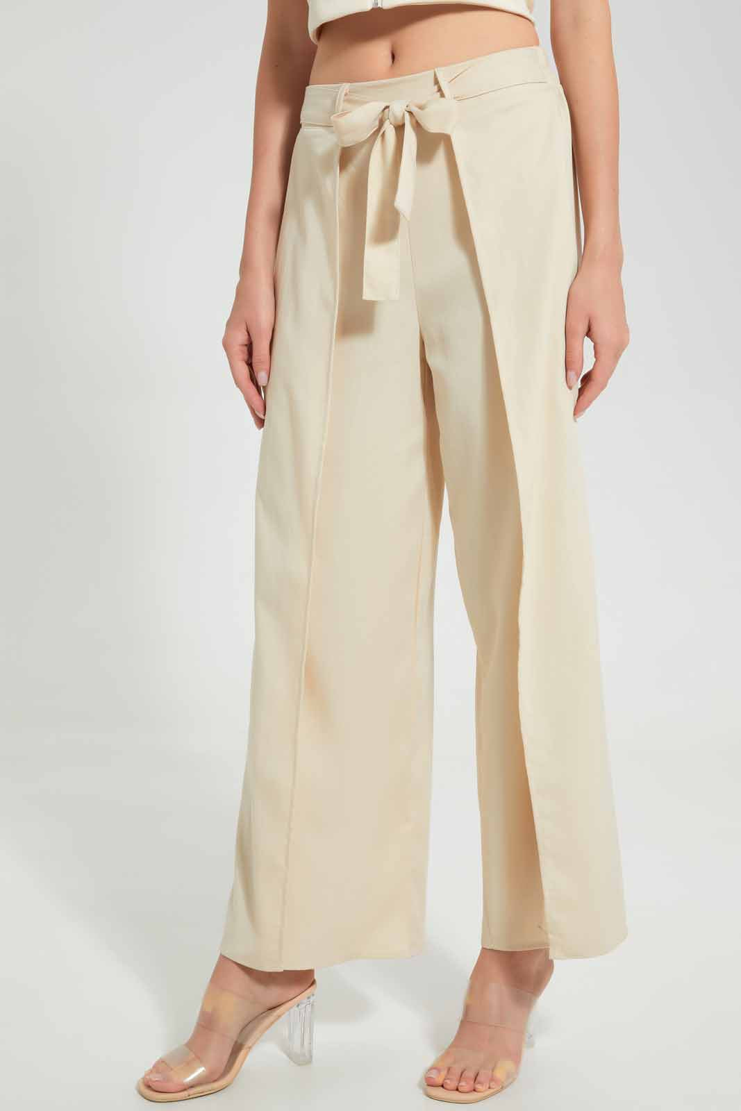 Redtag-Assorted-High-Waist-Front-Tie-Up-Pants-Trousers-Women's-