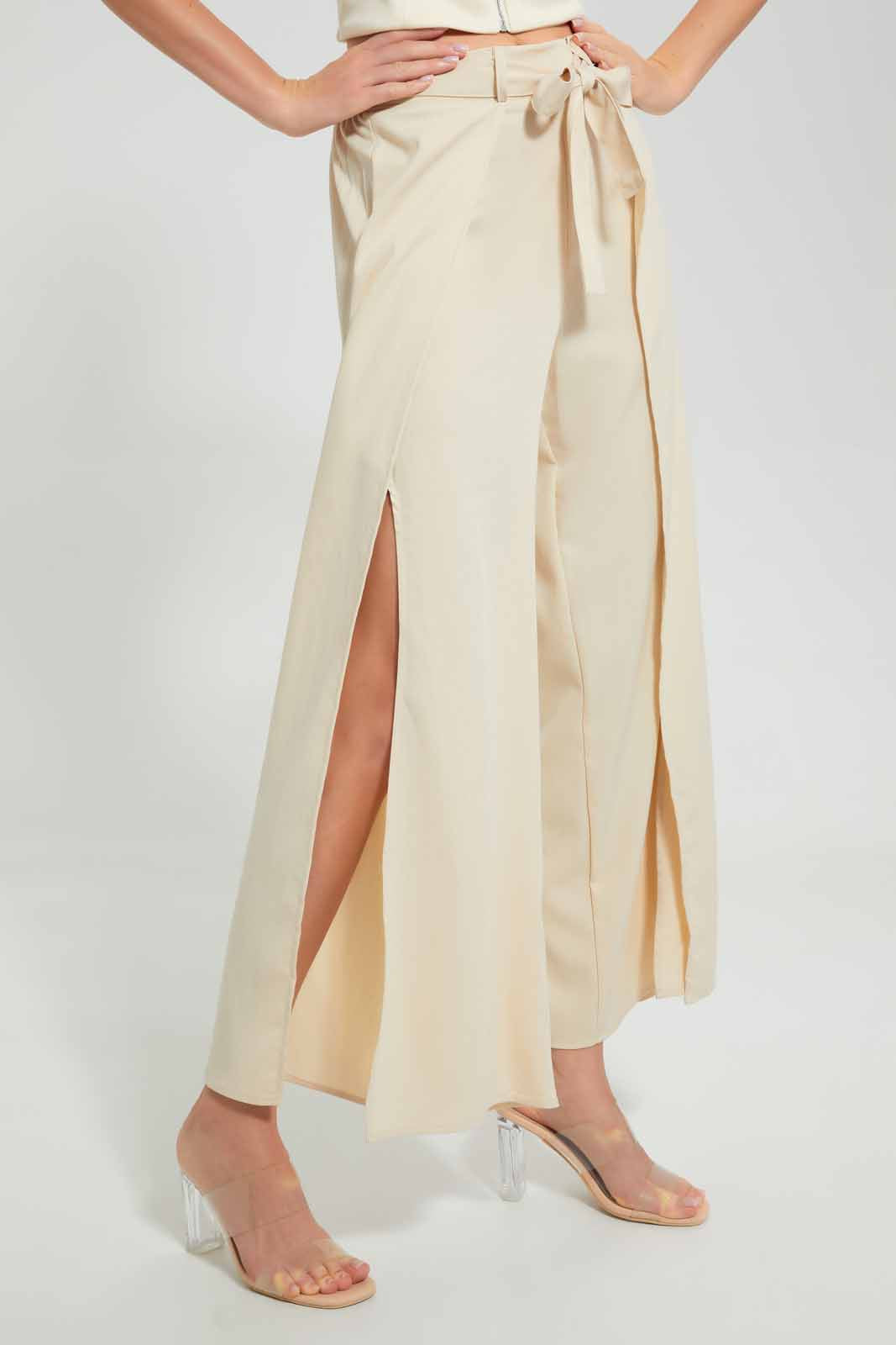 Redtag-Assorted-High-Waist-Front-Tie-Up-Pants-Trousers-Women's-