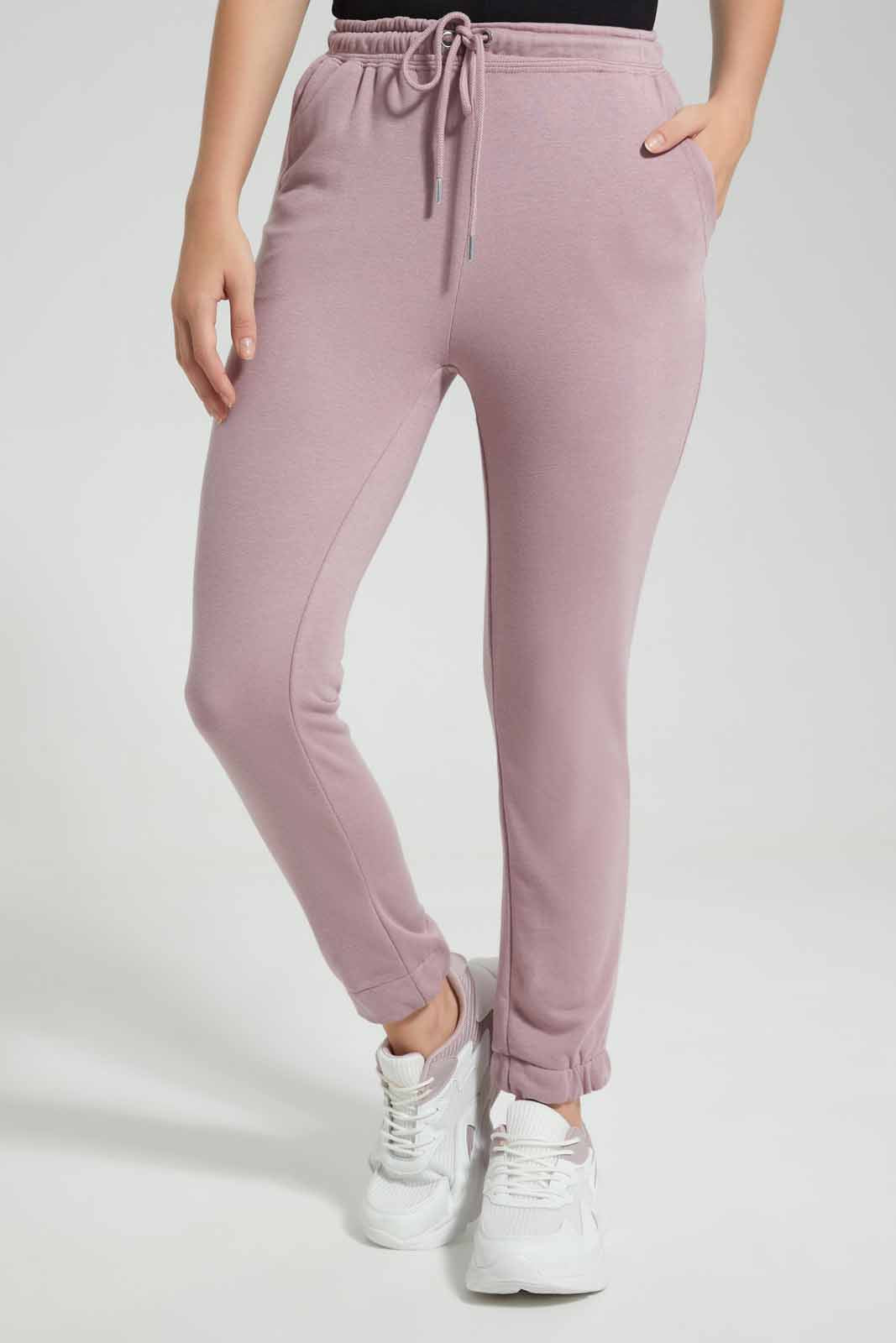 Redtag-Mauve-High-Waisted-Jogger-Category:Joggers,-Colour:Mauve,-Deals:New-In,-Filter:Women's-Clothing,-New-In-Women,-Non-Sale,-S22D,-Section:Women,-Women-Joggers-Women's-