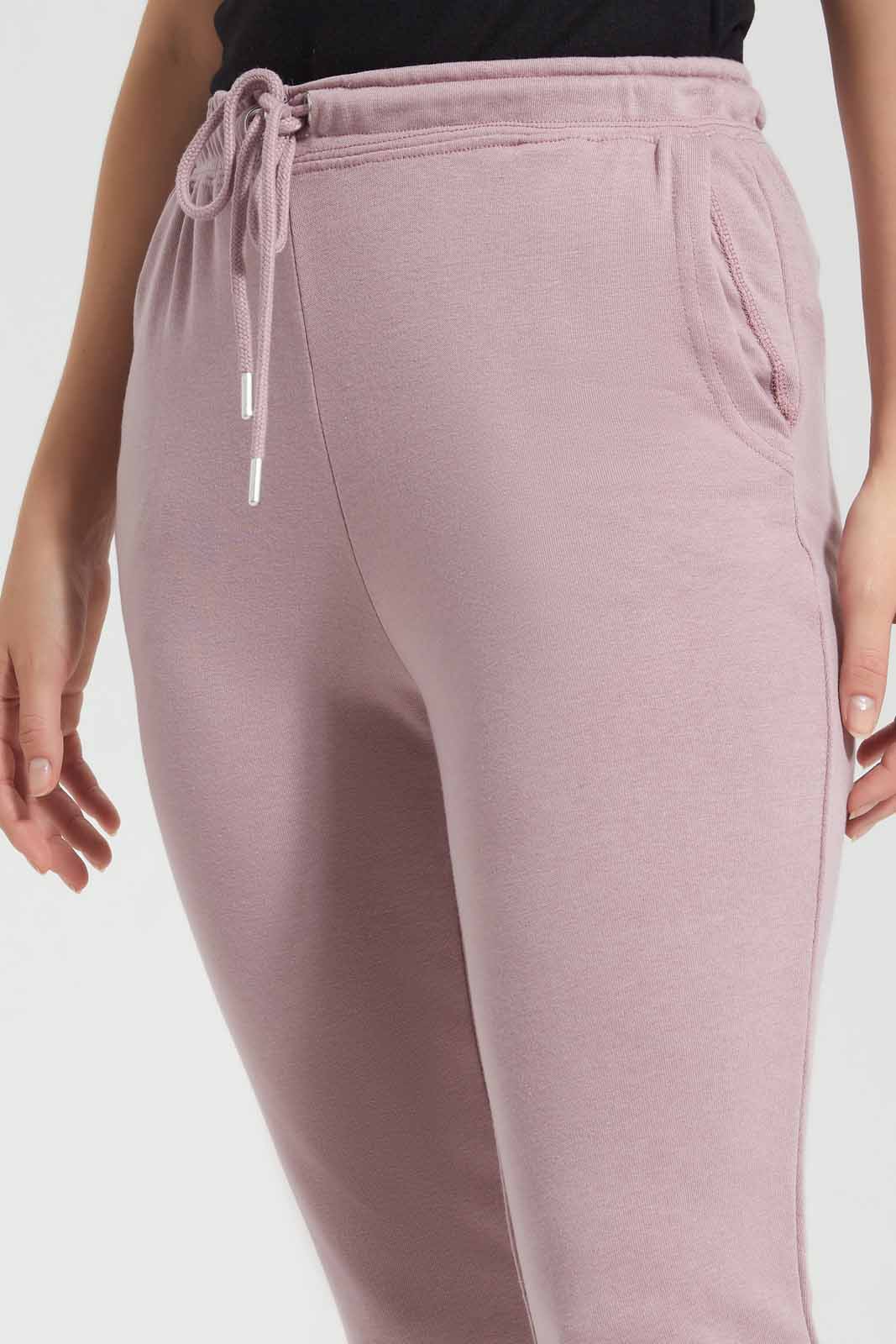 Redtag-Mauve-High-Waisted-Jogger-Category:Joggers,-Colour:Mauve,-Deals:New-In,-Filter:Women's-Clothing,-New-In-Women,-Non-Sale,-S22D,-Section:Women,-Women-Joggers-Women's-