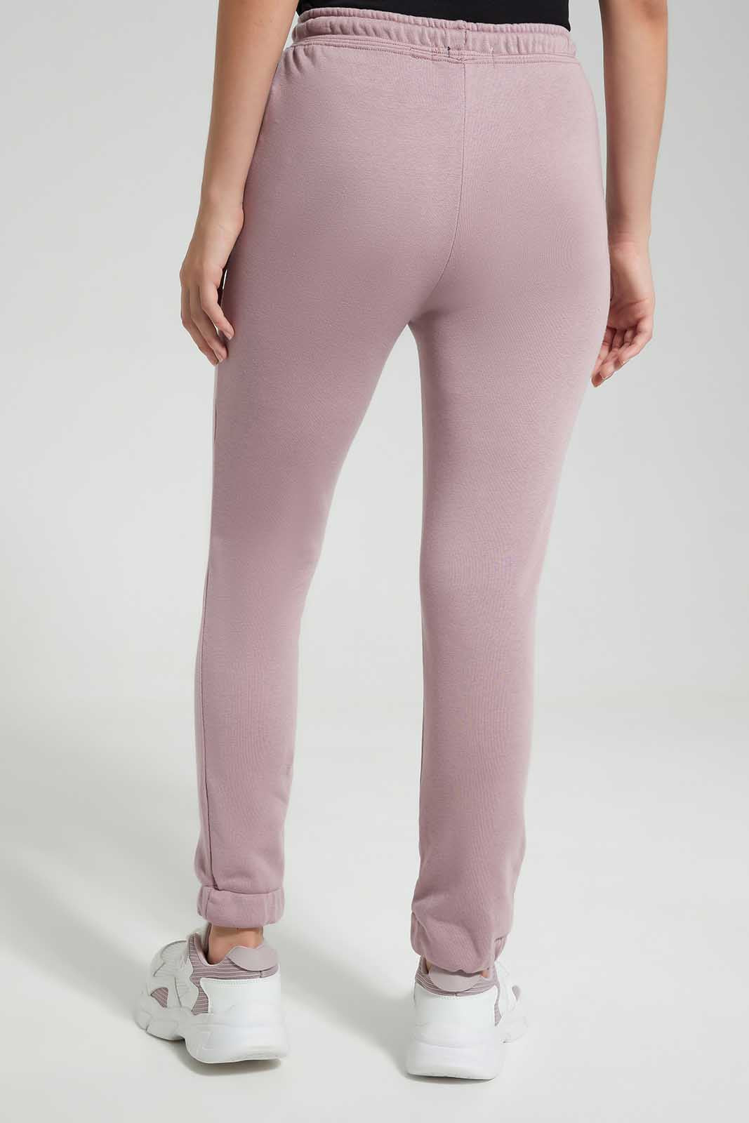 Redtag-Mauve-High-Waisted-Jogger-Category:Joggers,-Colour:Mauve,-Deals:New-In,-Filter:Women's-Clothing,-New-In-Women,-Non-Sale,-S22D,-Section:Women,-Women-Joggers-Women's-