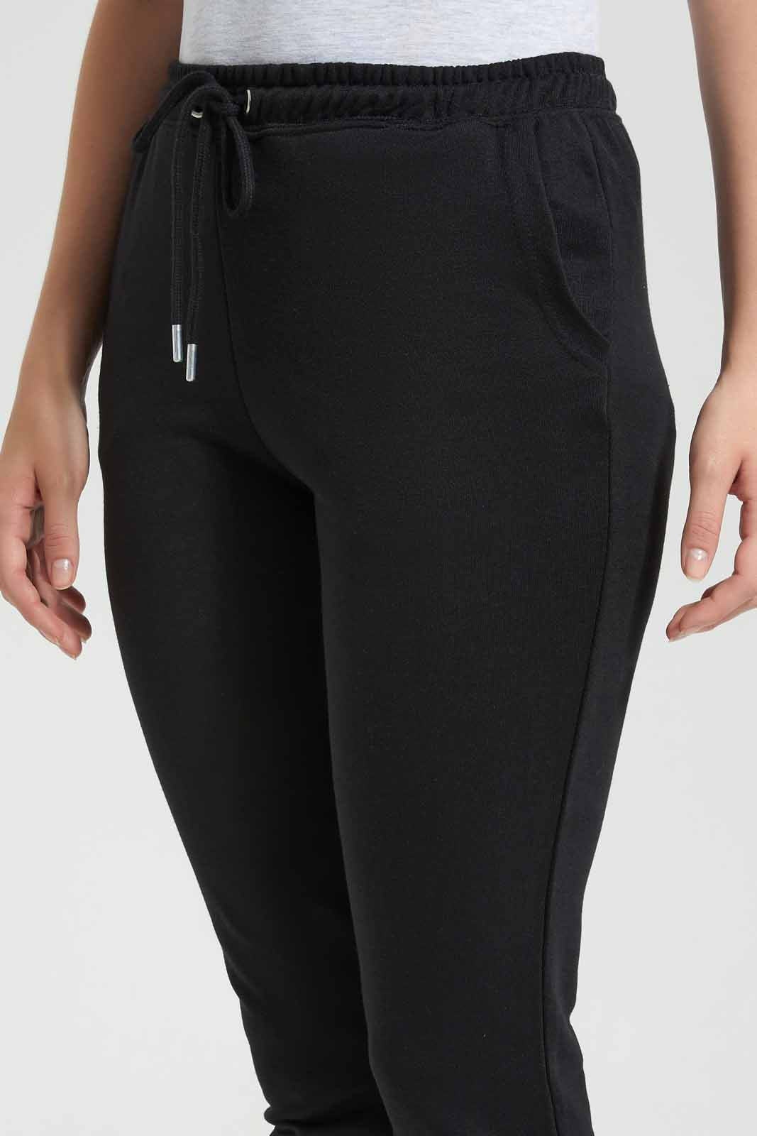 Redtag-Black-High-Waisted-Jogger-Category:Joggers,-Colour:Black,-Deals:New-In,-Filter:Women's-Clothing,-New-In-Women,-Non-Sale,-S22D,-Section:Women,-Women-Joggers-Women's-