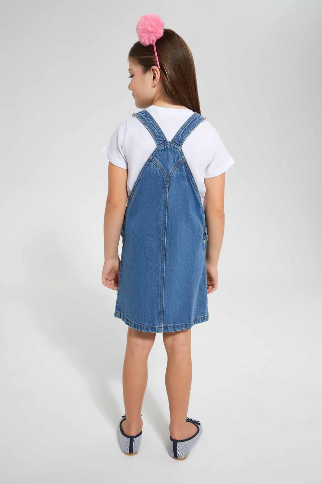 Redtag-Assorted-T-Shirt-&-Dress-Set-Dresses-Girls-2 to 8 Years
