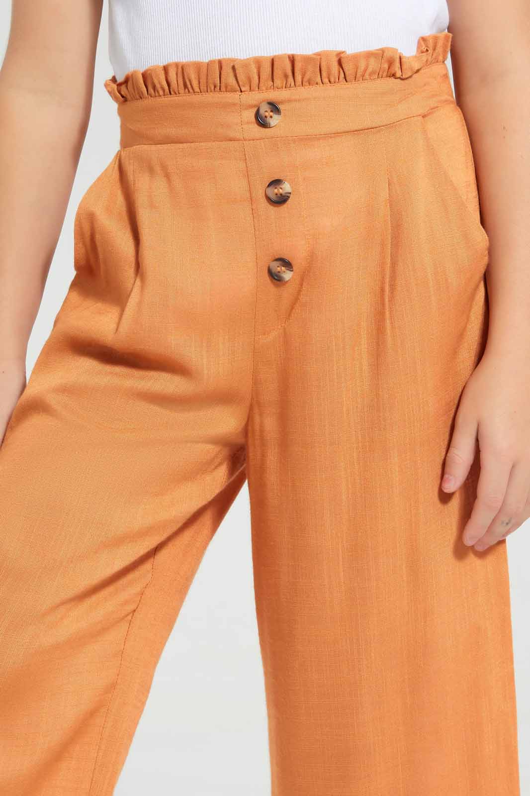 Redtag-Beige-Wide-Leg-Plain-Trousers-Category:Trousers,-Colour:Beige,-Filter:Girls-(2-to-8-Yrs),-Girls-Trousers,-New-In,-New-In-GIR,-Non-Sale,-S22D,-Section:Kidswear-Girls-