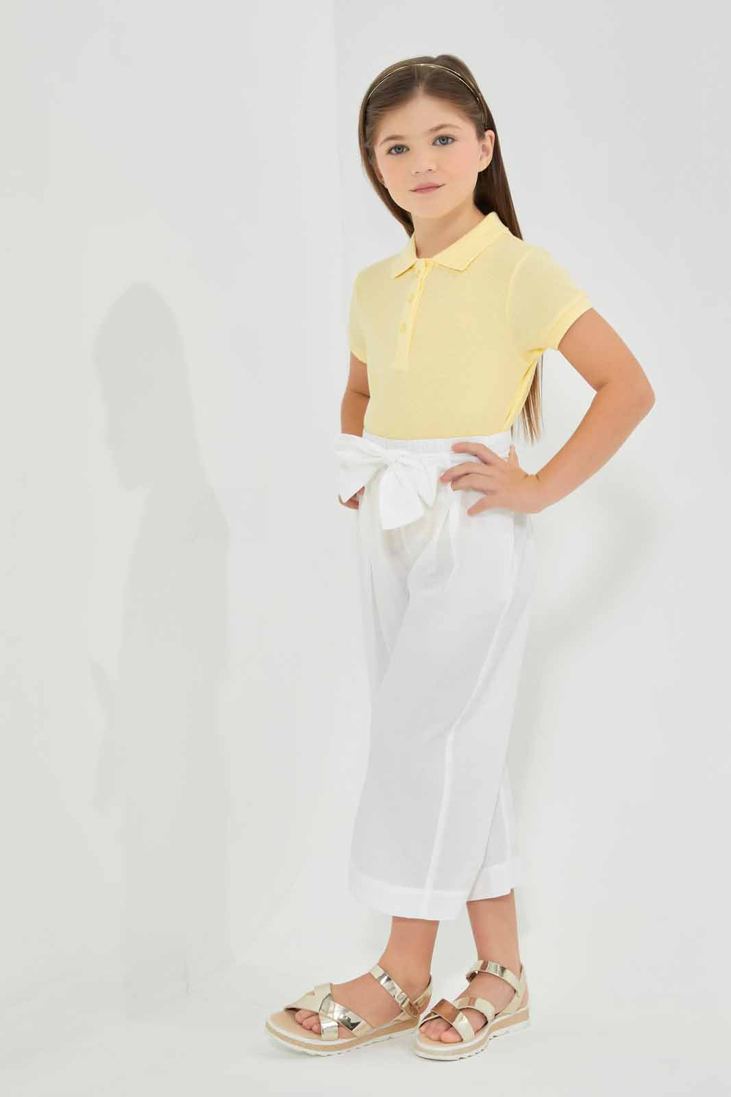 Redtag-White-Wide-Leg-Plain-Trousers-With-Belt-Category:Trousers,-Colour:White,-Filter:Girls-(2-to-8-Yrs),-Girls-Trousers,-New-In,-New-In-GIR,-Non-Sale,-S22D,-Section:Kidswear-Girls-