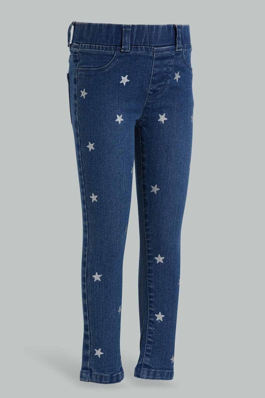 Redtag-Navy-Star-Print-Jeggings-For-Girls-APL,-Category:Jeans,-Colour:Navy,-Deals:New-In,-Filter:Girls-(2-to-8-Yrs),-GIR-Jeans,-New-In-GIR-APL,-Non-Sale,-S22D,-Section:Girls-(0-to-14Yrs)-Girls-2 to 8 Years