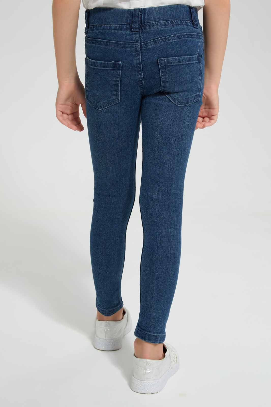 Redtag-Navy-Star-Print-Jeggings-For-Girls-APL,-Category:Jeans,-Colour:Navy,-Deals:New-In,-Filter:Girls-(2-to-8-Yrs),-GIR-Jeans,-New-In-GIR-APL,-Non-Sale,-S22D,-Section:Girls-(0-to-14Yrs)-Girls-2 to 8 Years
