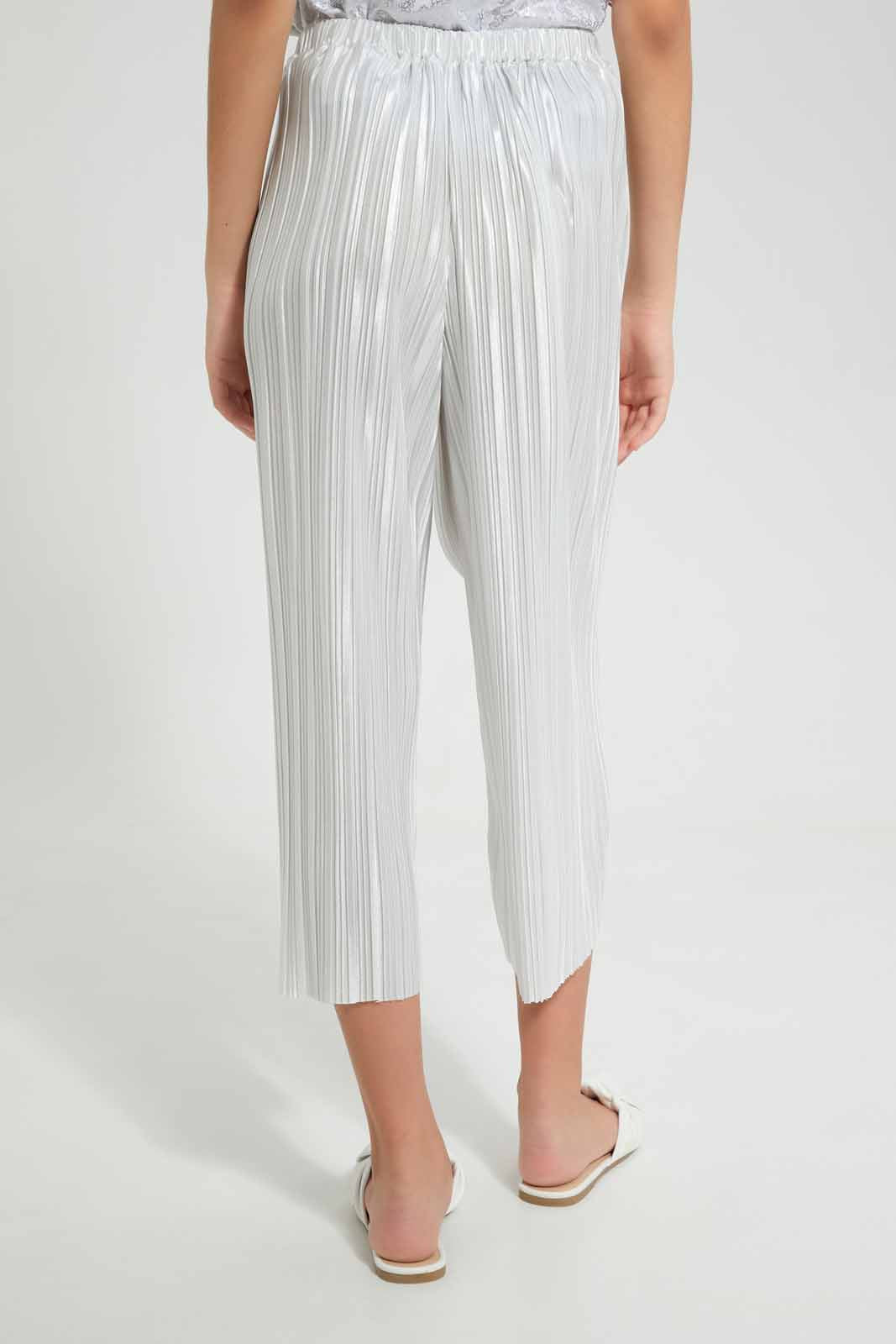 Redtag-Silver-Mettalic-Culottes-Category:Trousers,-Colour:Silver,-Deals:New-In,-Festive,-Filter:Senior-Girls-(9-to-14-Yrs),-GSR-Trousers,-New-In-GSR-APL,-Non-Sale,-Section:Girls-(0-to-14Yrs),-W22O-Senior-Girls-9 to 14 Years